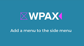 WPAX, manage sidemenu in WordPress mockup